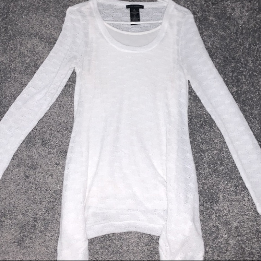 White sweater dress